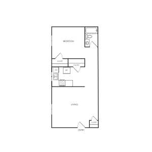 the floor plan for a two bedroom apartment at The  Harper