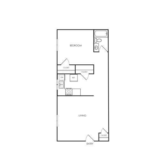 the floor plan for a two bedroom apartment at The  Harper